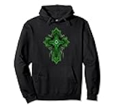 Celtic Cross Circuit Board Programmer St Patrick's Day Pullover Hoodie