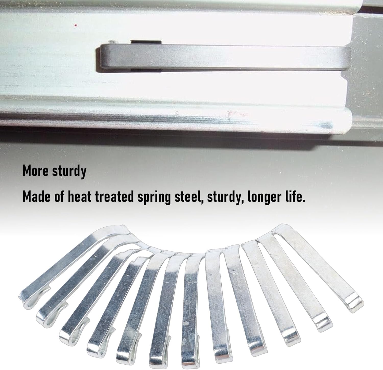 Acouto 12PCS Tool Box Drawer Slide Retaining Clips Replacement for Craftsman Toolbox with Heat Treated Spring Steel 41.2mm 1-5/8in