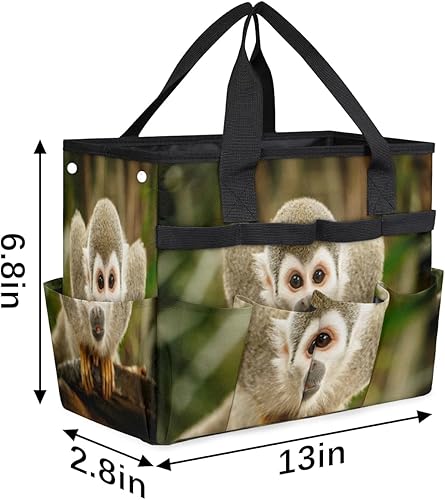 Miniatura 3 de Monkey Garden Tool Tote Bag for Women Men Gardening Tool Storage Bags with 10 Pockets Standable Garden Home Tool Kits Organizer for Indoor Outdoor