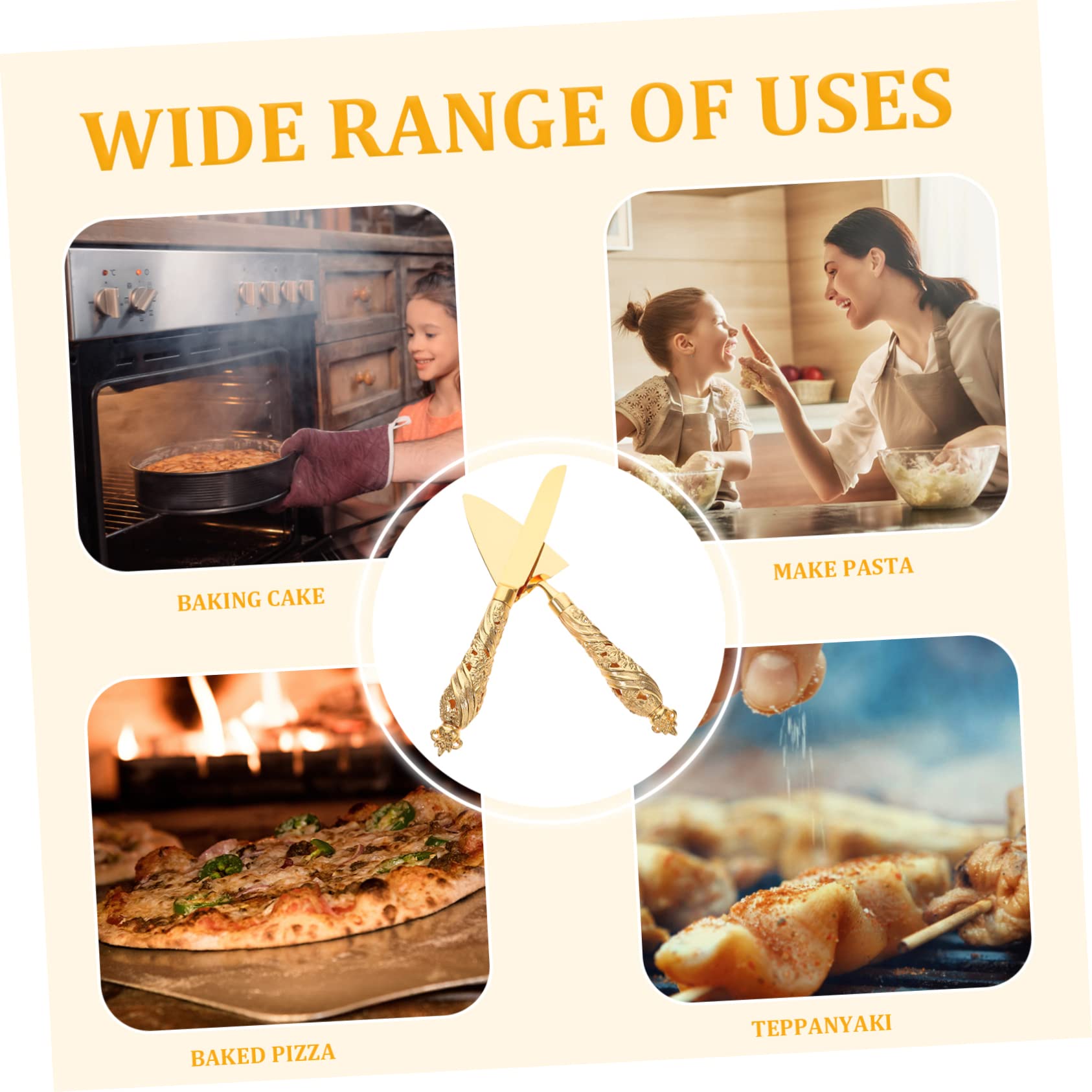 Cabilock 1Set Cake Cutter Spatula Cake Cutting Tool for Weddings Home and Bakeries Easy to Clean Portable Dessert Serving Utensils for Pastries Cookies