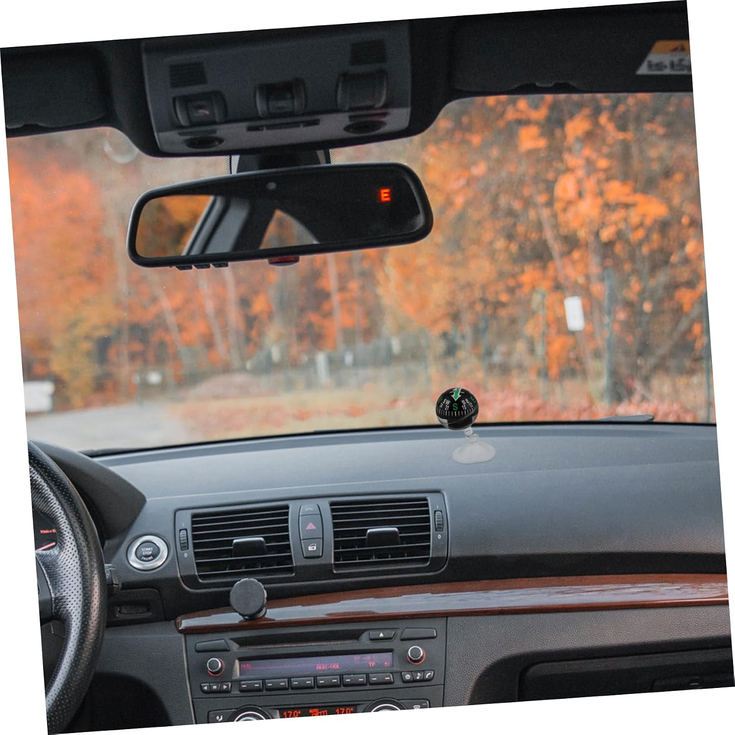 Ciieeo Portable Suction Cup Compass for Car Dashboard High Tool for Automotive and Use for Outdoor Activities and Hiking