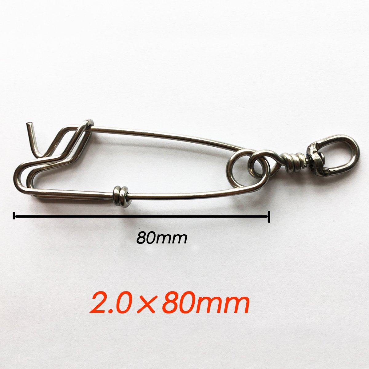DAOUD Floatline/Tuna Clips aka Longline Branch Hangers with SBL Swivels (3.5×125mm 2.6×100mm 2.0×80mm)