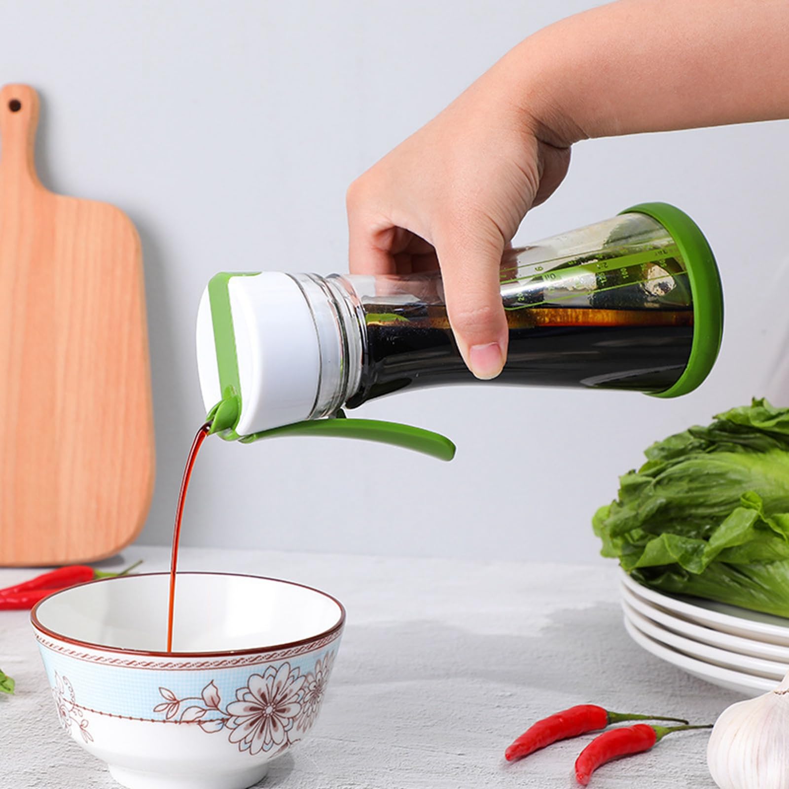 Botella mezcladora de aderezo de ensalada, botella de almacenamiento, suministros de cocina, adecuada para aceite, vinagre, salsa, limonada