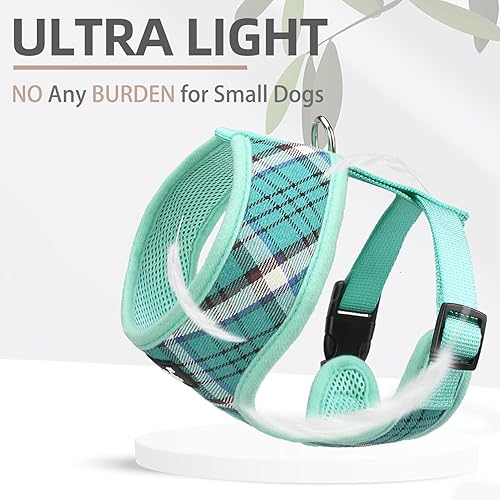 Miniatura 317 de Pupteck - Arnés para perro, chaleco de malla suave con relleno cómodo para cachorros, perros y gatos, evita los tirones, color negro y blanco