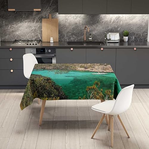 Miniatura 2 de Nature Manteles De Mesa Mesa - Mesa de picnic pequeña verde aguamarina para cocina, comedor, fiesta, 30 x 30 pulgadas