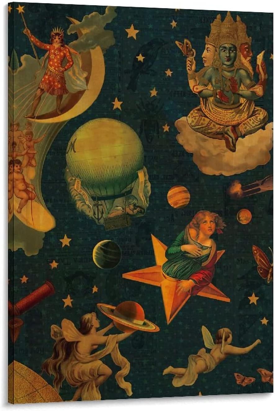 LETISR The Smashing Pumpkins Flag Mellon Collie And The Infinite Sadness Poster HD Canvas Prints Wall Art Room Aesthetics Decor 24x36inch(60x90cm)