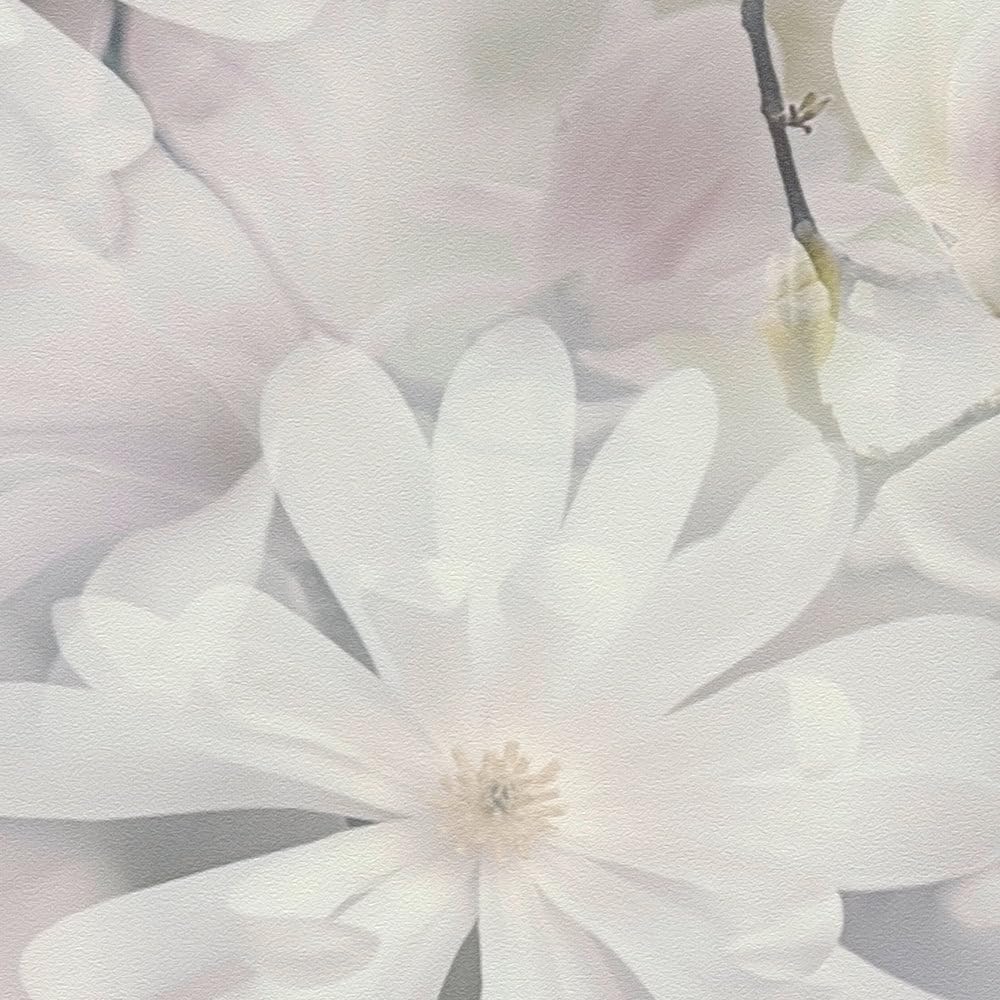 A.S. Création Wallpaper Floral Design - White - Flower Wallpaper 395.99in x 20.87in Made in Germany - 387223