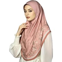 Ready To Wear Instant Hijab For Girls Muslim Slip-On Khimar Floral Hijab Scarf for Women Hijabs Islamic Abaya Turban