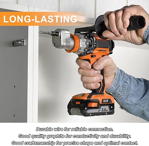 Miniatura 5 de Paquete de 4 cepillos de motor de carbono DWE4120 DWE4011 N097696 compatibles con DeWalt DWE4012 DWE4100 DWE4887 y DWE4120N Recambio de cepillo de