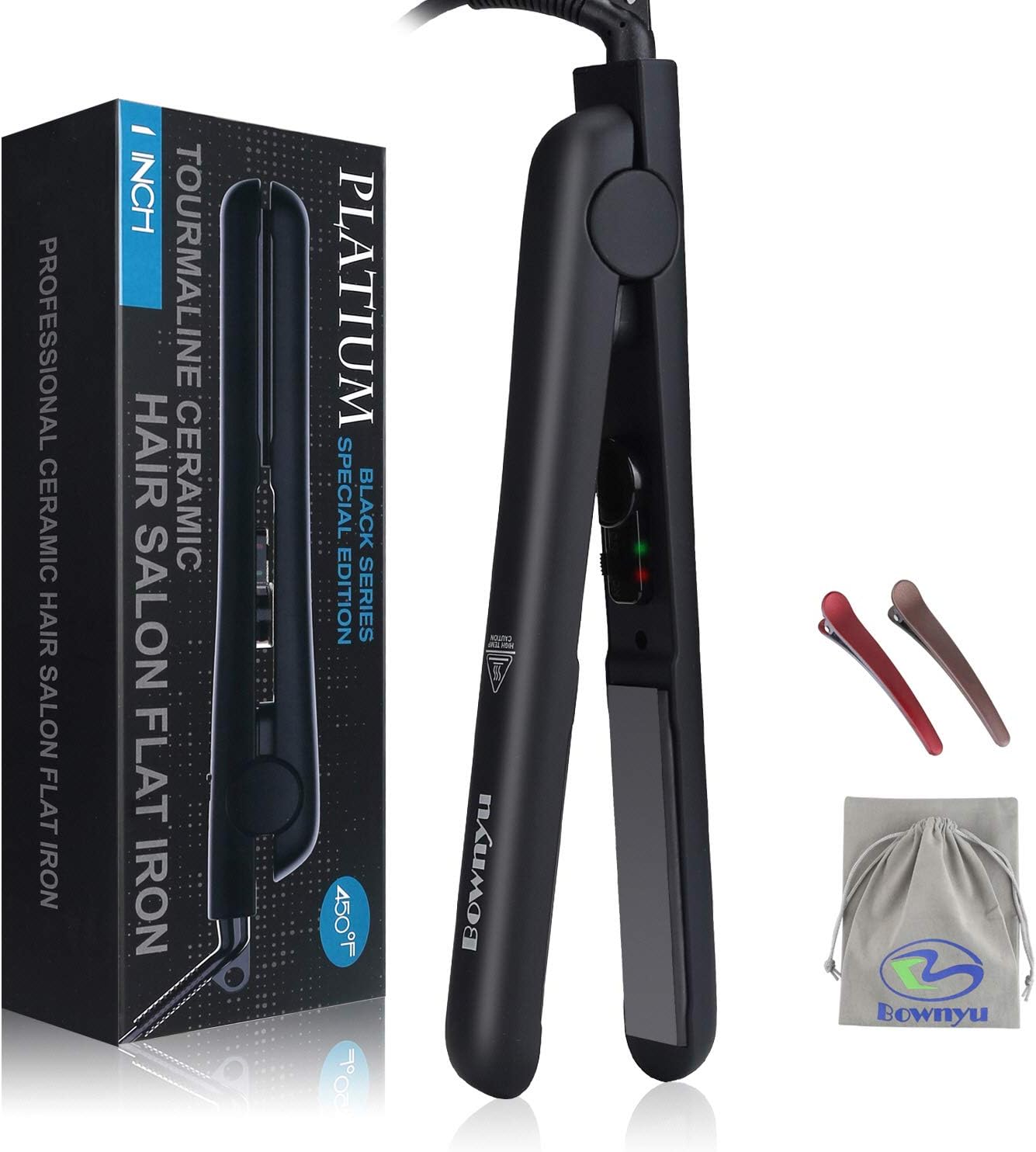 Amazon.com: Plancha alisadora profesional de cerámica para el cabello,  plancha plana iónica de Bownyu, alisador de pelo y rizador 2 en 1 para todo  tipo de cabello, bloqueo de seguridad y plancha