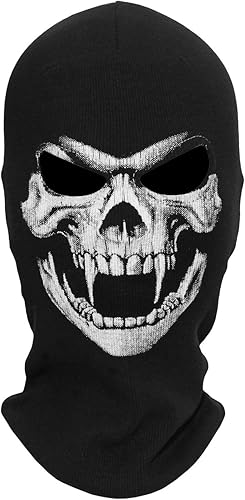 WTACTFUL Máscara facial de fantasma, máscara de calavera de esqueleto aterrador, excelente calidad, cómoda y perfecta para disfraz de Halloween