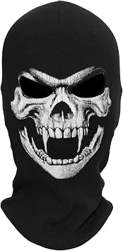 WTACTFUL 3D Scary Skeleton Mask Skull Mask Grim Reaper Mask for Halloween