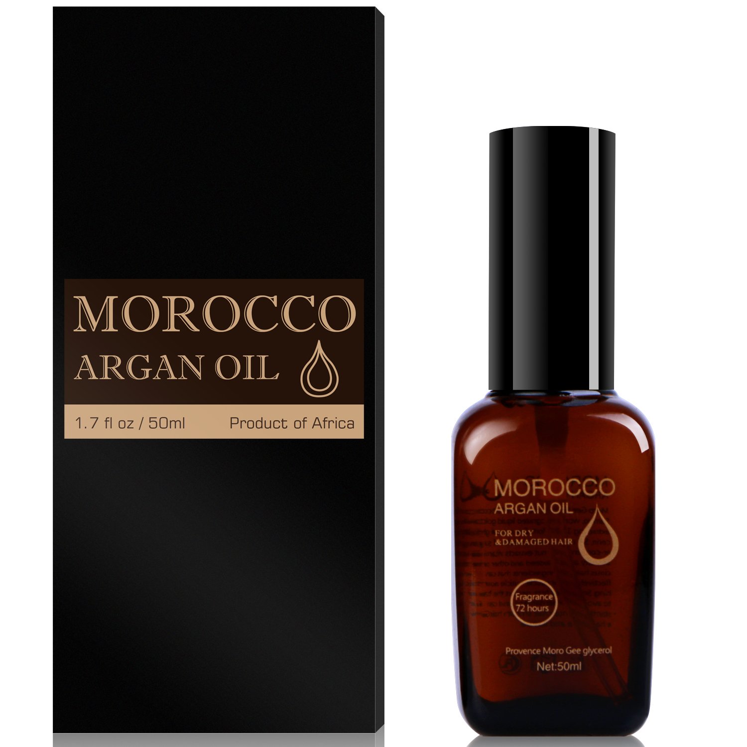 Moroccan Argan Oil 100% Pure & USDA Organic For Hair, Skin & Nails, 50ML