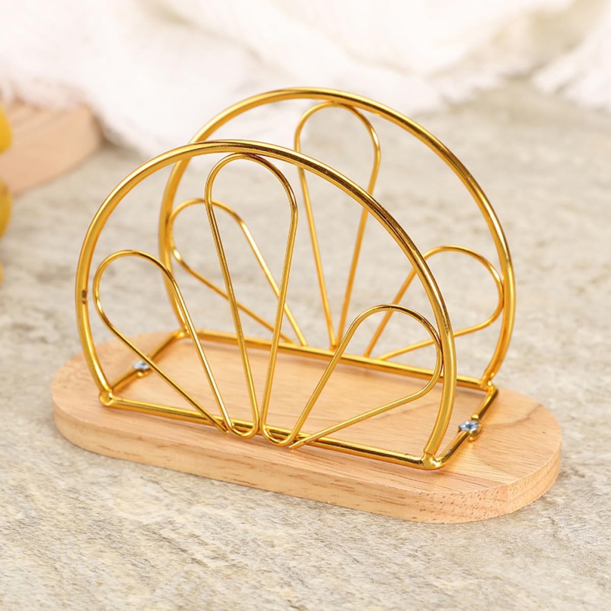Creative Freestanding Napkin Holder Stand with Stable Base for Tables