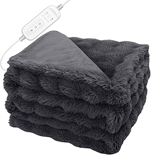 Electric Soft Heated Sherpa Throw Blanket