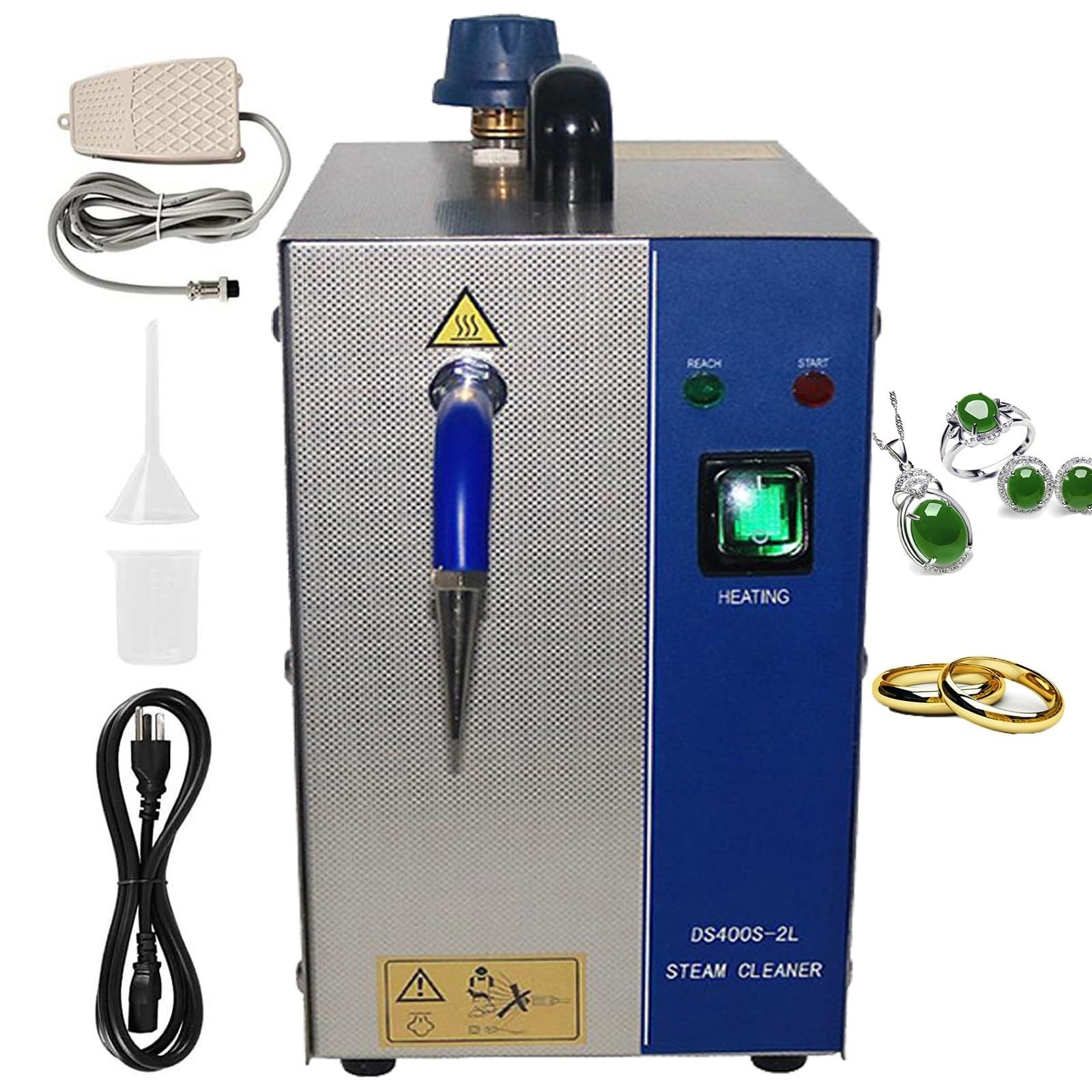 Limpiador de para Joyas Maquina con Calentador Acero Inoxidable Equipo de Lavado para Limpieza Oro Plata 2L 1300W Profesional Laboratorio Estudio