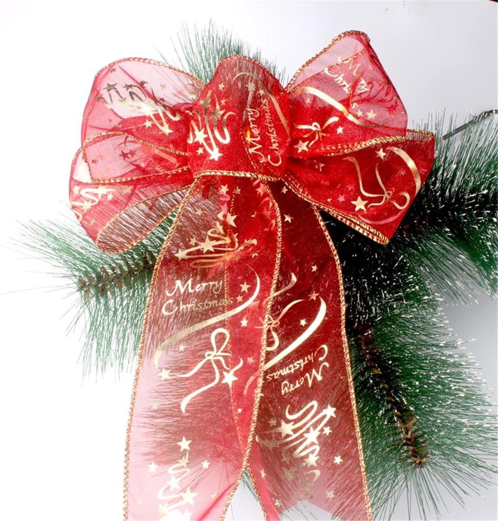 5CM2M Christmas Ribbon DIY Gift Box Bow Decorations Christmas Tree Decoration Christmas Ornament (Color : D, Size : 5cm) (C 5cm)