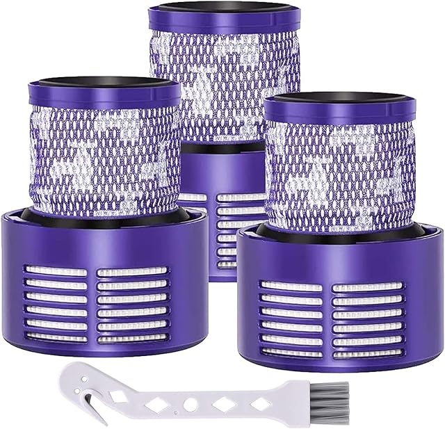 Reehi Vacuum Filter Replacements for Dyson V10 SV12,Washable Animal Filter for V10 Cyclone Series, Compare to Part # 969082-01 (3Pack)