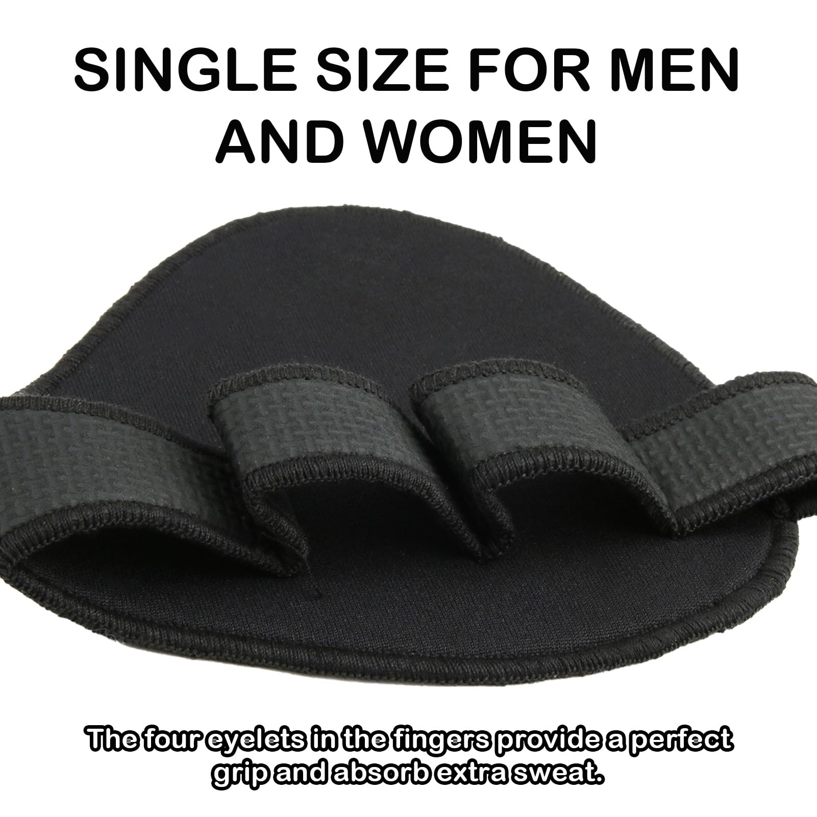 AVRUYPI Grip Pads – 4 Anneaux – Néoprène – 13,7x13,1 Cm – Anti-transpiration – Pour Tractions, Haltérophilie, Crossfit