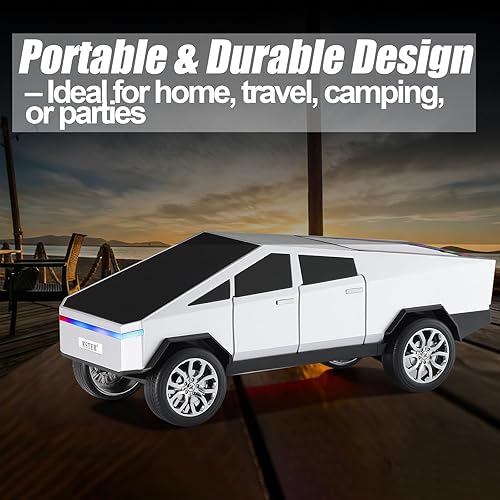 Miniatura 7 de Altavoz Bluetooth de reproducción futurista de camión, modelo inalámbrico portátil con pantalla de visualización, estéreo HD, emparejamiento TWS,