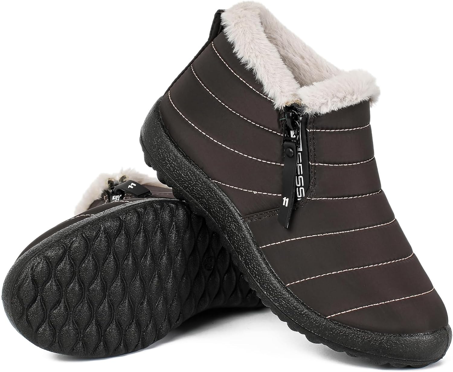 Hxlber Ankle Boots for Women,Warm Fur Lining Comfortable Lightweight Non Slip,Womens Winter Snow Boots for Women - Image 5