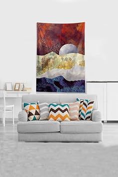 Pelangi K z l Ay n Ser veni Leke Tutmaz Kadife Kuma  Duvar  rt s  Duvar Hal s  Tapestry DWLL333, 70 x 100