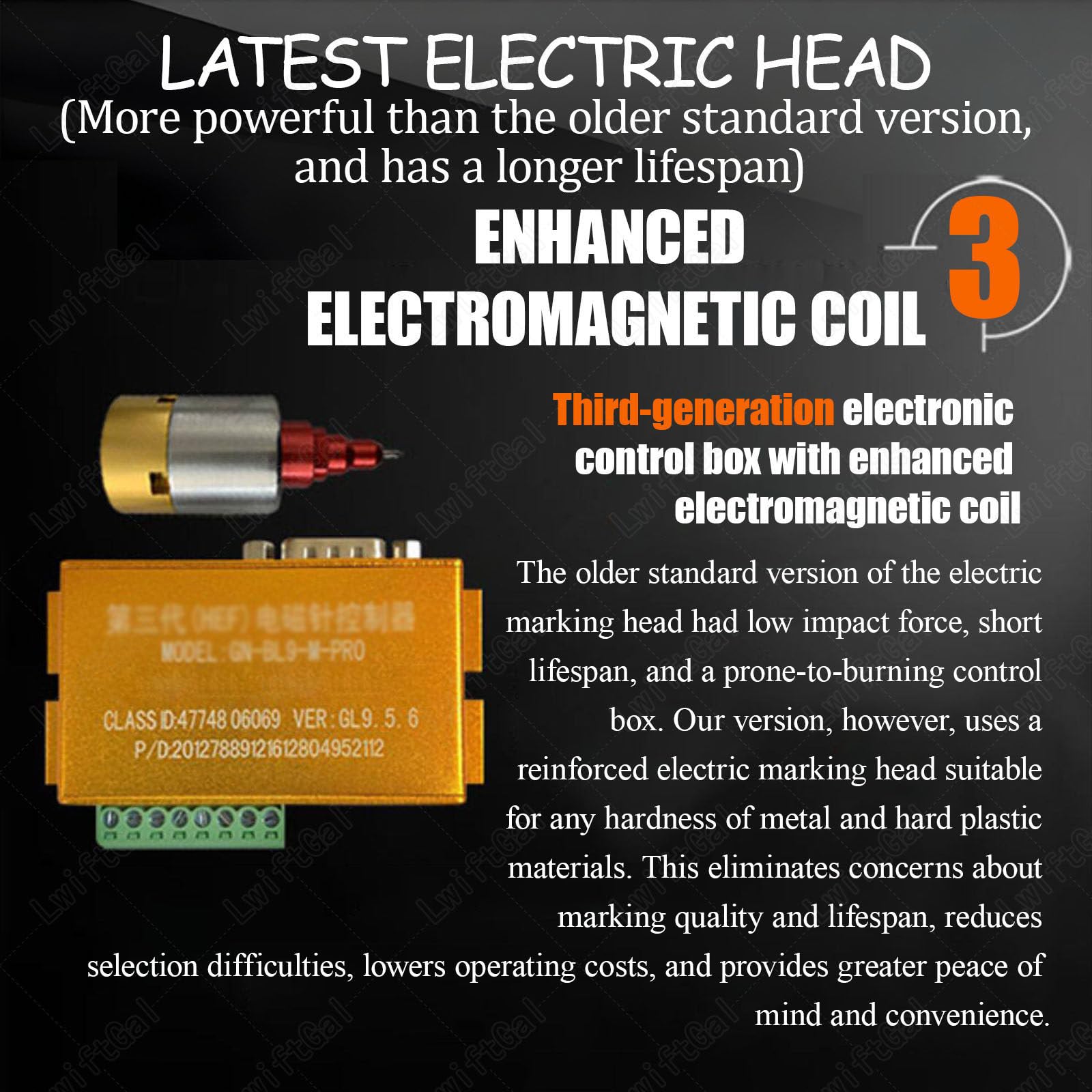 400W Maszyna do znakowania elektrycznego do metalu i twardego tworzywa sztucznego, narzędzie do grawerowania znaków i tabliczek znamionowych, 300 x 200 mm