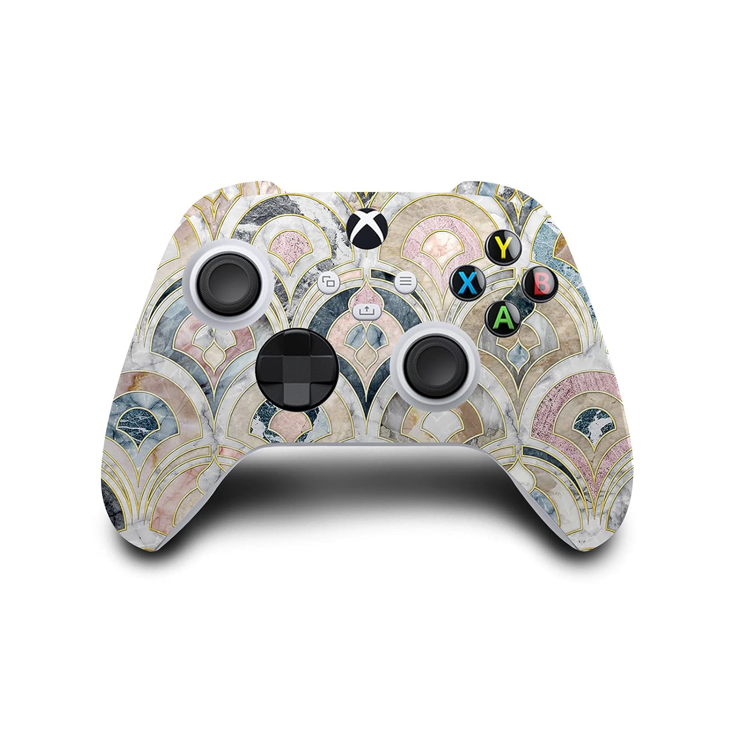 Head Case Designs Officially Licensed Micklyn Le Feuvre Art Deco Tiles in Soft Pastels Art Mix Vinyl Sticker Gaming Skin Case Cover Compatible with Xbox Series X Console and Controller Bundle