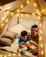 Vista 4 de AceList Guirnalda de luces de luna, 20 luces LED decorativas de 9.8 pies, funciona con USB y pilas para dormitorio, fiesta, dormitorio, campamento