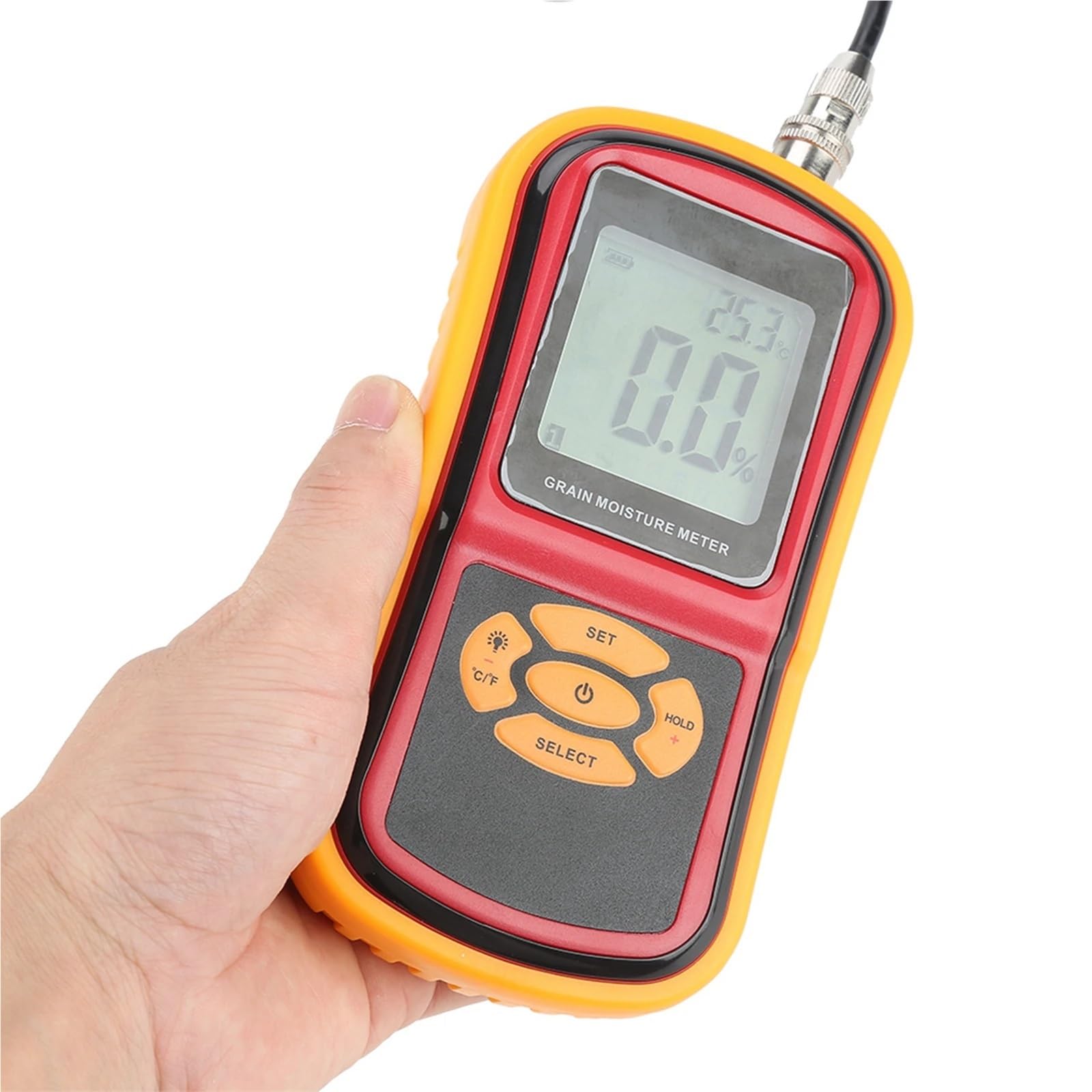 Tester wilgotności ziarna, Cyfrowy miernik wilgotności, przenośny cyfrowy miernik wilgotności ziarna LCD do pszenicy, ryżu, kukurydzy i fasoli