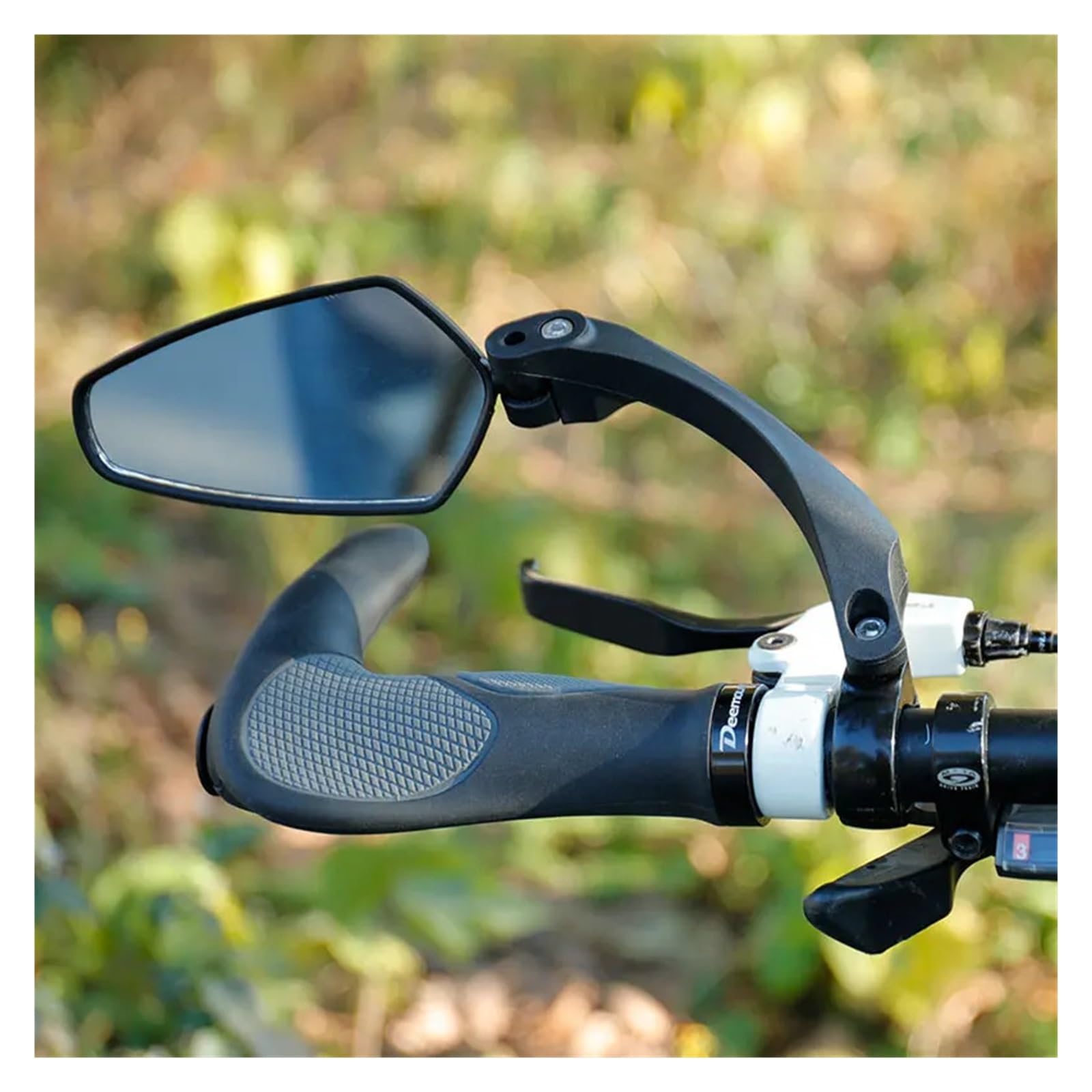 retroviseur velo Rétroviseur de cyclisme moto e-bike Scooter réflecteur de guidon vtt vélo Angles de vue larges rétroviseurs réglables(Right 2)