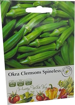 Okra Clemsons Spineless Seeds Vegetable Fruit Seeds Veg Seeds Cabbage Carrot Sweetcorn Tomato Strawberry Okra Clemsons Spineless