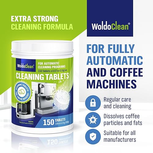 Miniatura 2 de WoldoClean Tabletas de limpieza para máquina de café expreso y café 150 pestañas, compatible con máquinas Breville Espresso