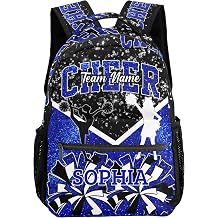 Cheer Backpack Custom Cheerleader Bag with Name - Personalized Cheerleading Daypack Cheer Team Coaches Gift Blue