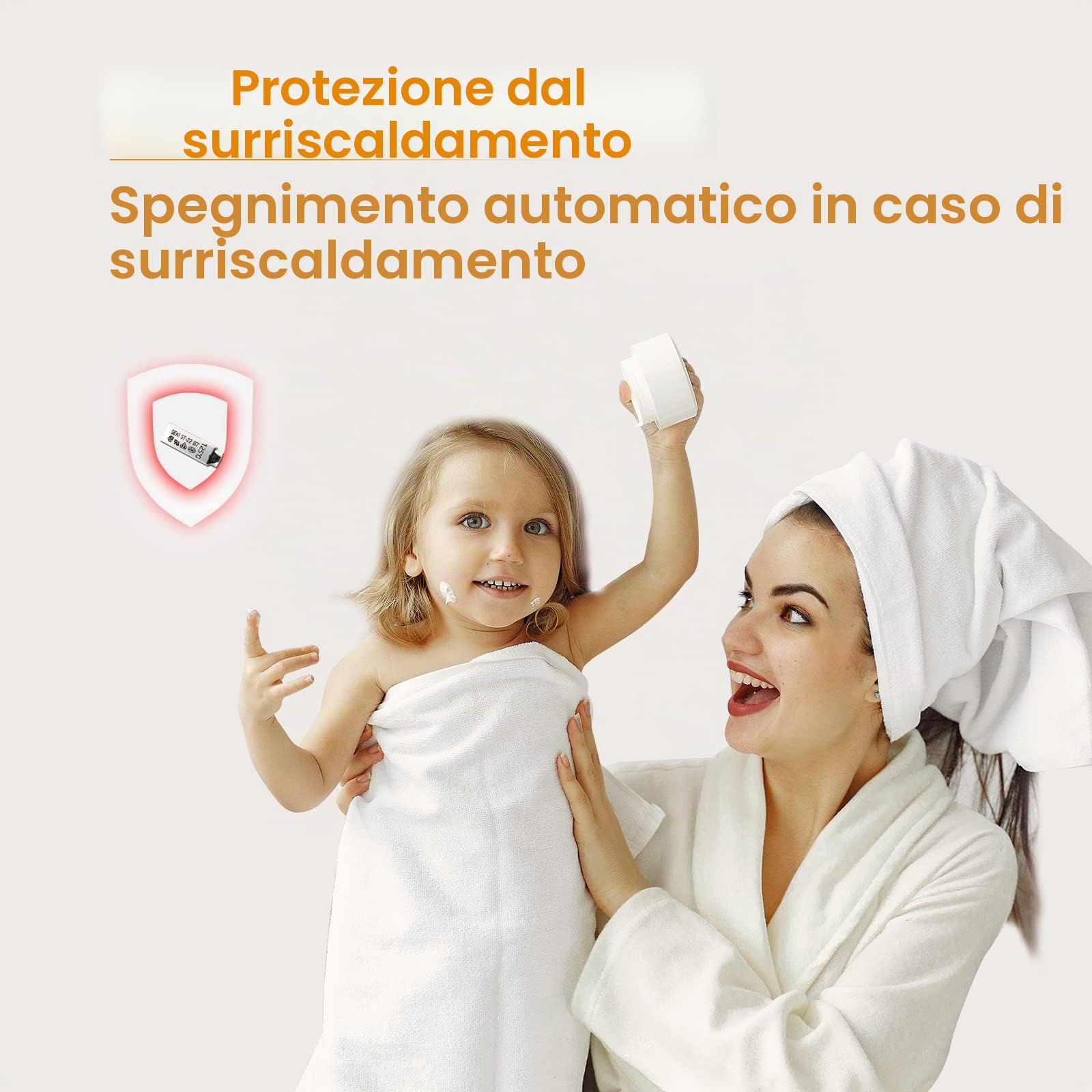 Specchio per riscaldamento a infrarossi, 580 Watt, riscaldamento a specchio, a infrarossi, specchio da bagno, 100 x 60 cm, specchio da bagno, riscaldamento elettrico, piastra di riscaldamento da