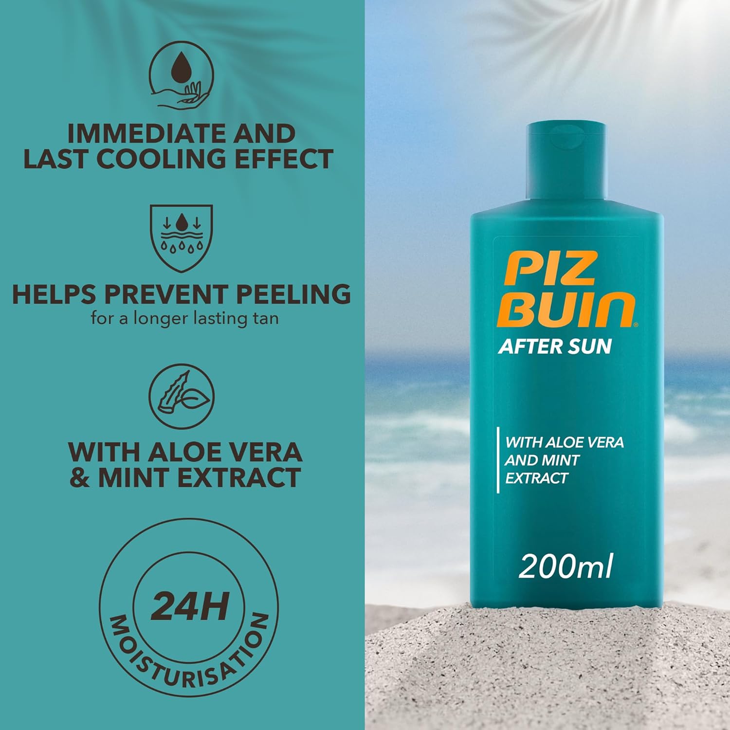 PIZ BUIN AFTER SUN MOISTURIZING LOTION WITH ALOE VERA 200ML