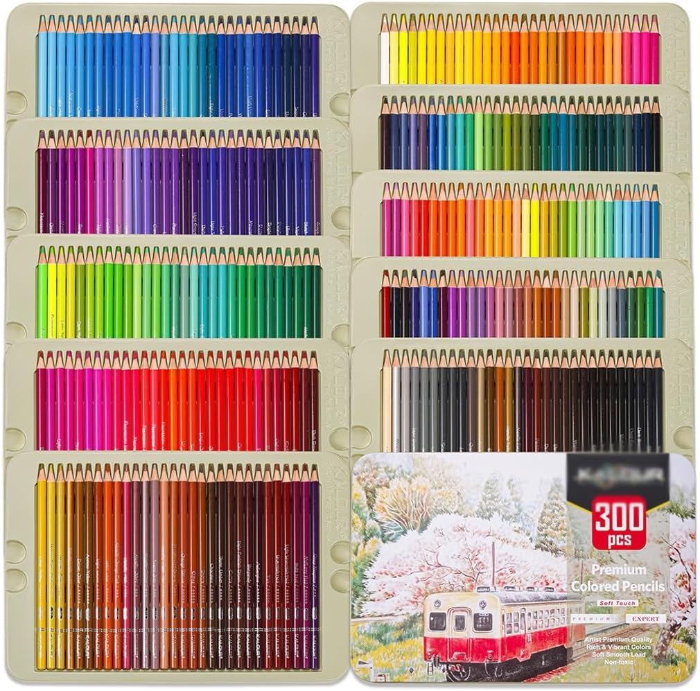 Art Graffiti Oil Color Lead Painting Set 300 Iron Box Pencil