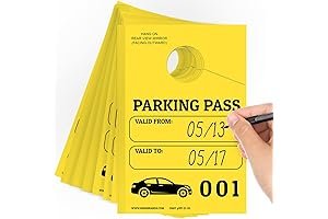 MESS Parking Pass Hangtags for Car, 001-500 Numbered Parking Permit Hang Tag,...