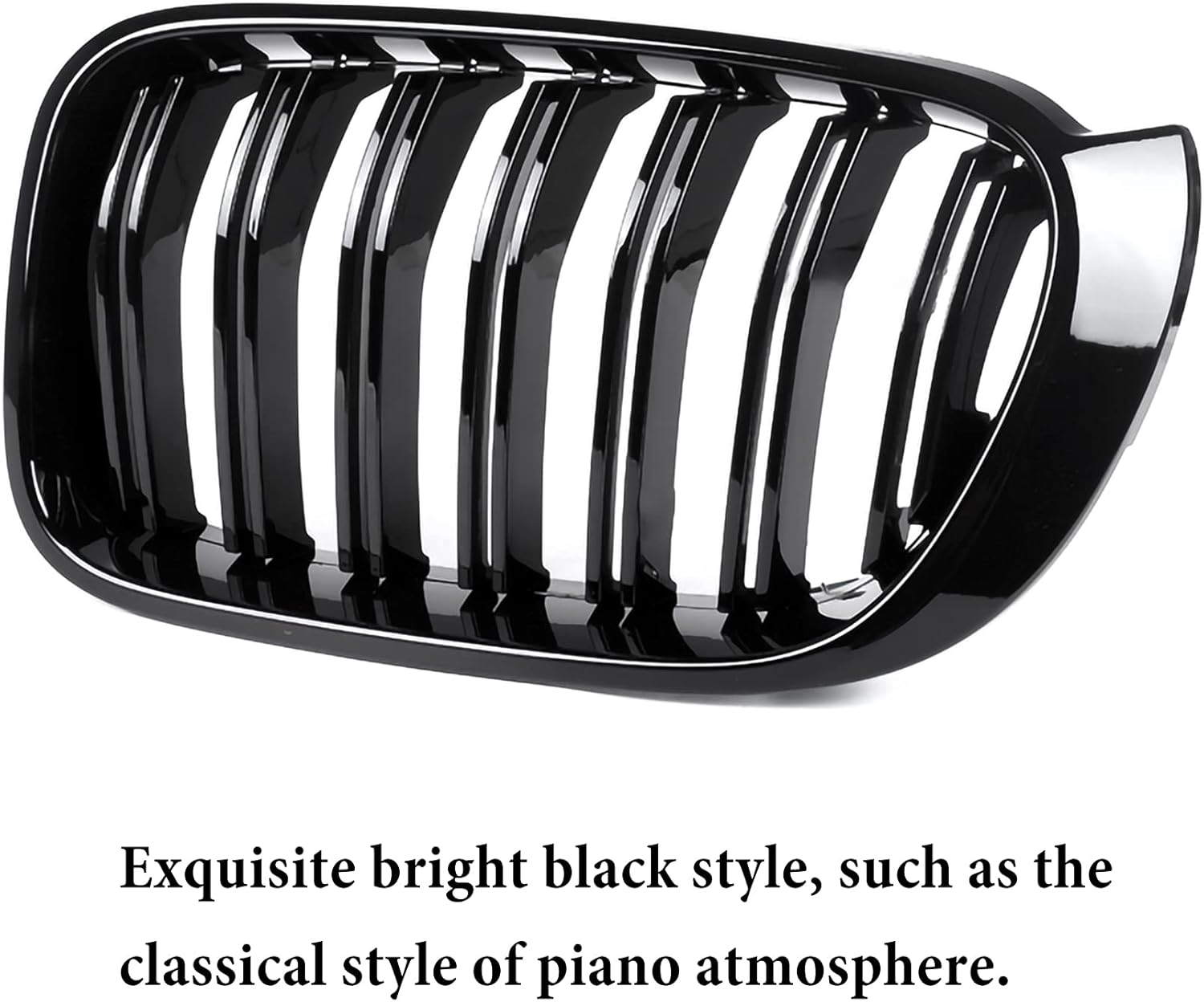 F25 Grille, ABS Front Replacement Kidney Grill for X3 Series F25 2015-2017 X4 Series F26 Gloss Black