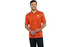 Clemson Tigers Men's Premium Moisture Wicking Team Color Icon Polo