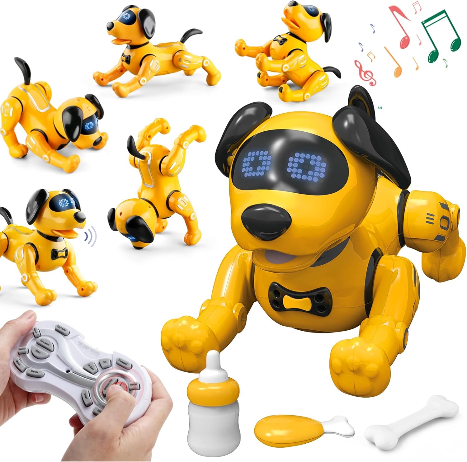 HANMUN Robot Dog Toy for Kids, Remote Control Robot Toy Dog