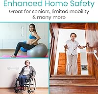 Vista 7 de Vive Barra de Agarre para Tinas y Duchas - Barra de Seguridad para Baño de Discapacitados para Personas Mayores - Mango de Soporte de Pared