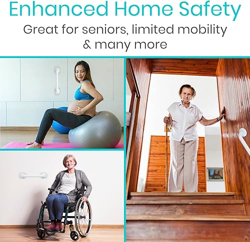 Miniatura 7 de Vive - Barra de agarre de seguridad para paredes de baños, bañeras, inodoros y duchas, para personas mayores, personas discapacitadas