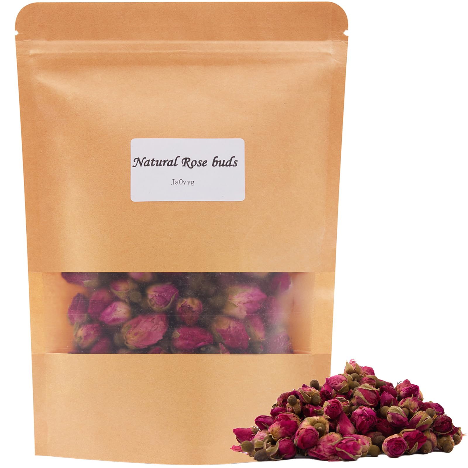 Natural Biodegradable Edible Dried Rose Buds| 100+ Roses Buds | 100% Nature Rose | Non GMO | Cake Decorations, Soap Making & Tea, Cocktail Flowers Decorations Confetti | Dried Roses| 50 Grams/1.76 Oz