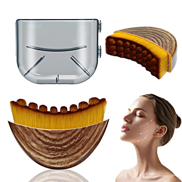 Lymphatic Contour Face Brush - Lymphatic Drainage Makeup Brushes for Sculpting Lifting Anti-Puffiness Detox Massage Boosts Skincare Absorption