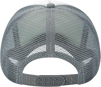 Fresh Sage Green White Breathable Mesh Trucker Hat Comfortable Sponge-Lined Front & Adjustable Fit for Outdoor & Casual Wear Gray