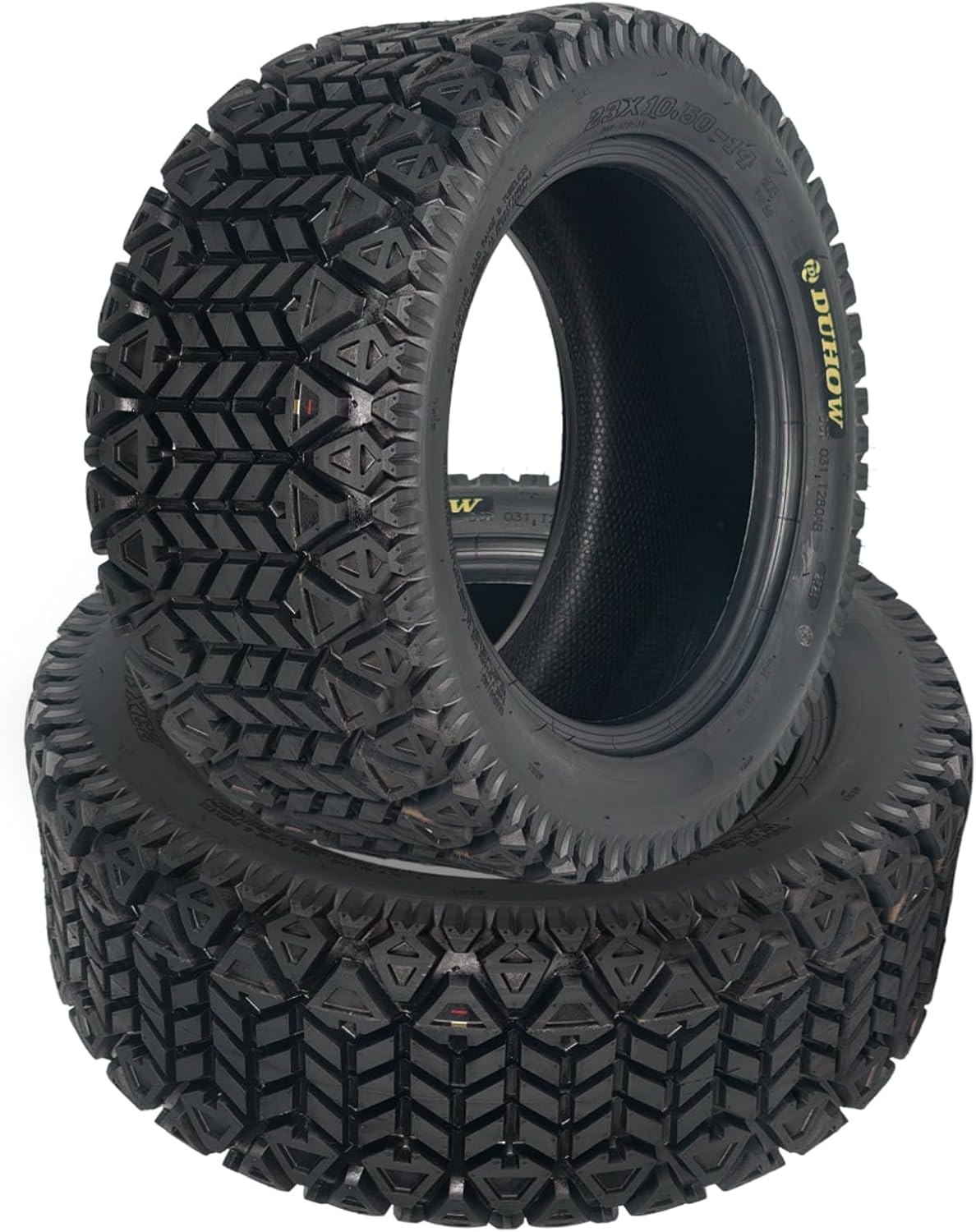 All Terrain Tubeless ATV/UTV Tires, 4PR Heavy Duty, 23x10.5-14, Pack of 2 – Off-Road, Trail, Mud, Sand, Street – For Golf Cart, Lawn Mower, Quad, 4 Wheeler – Size: AT23X10.5-14