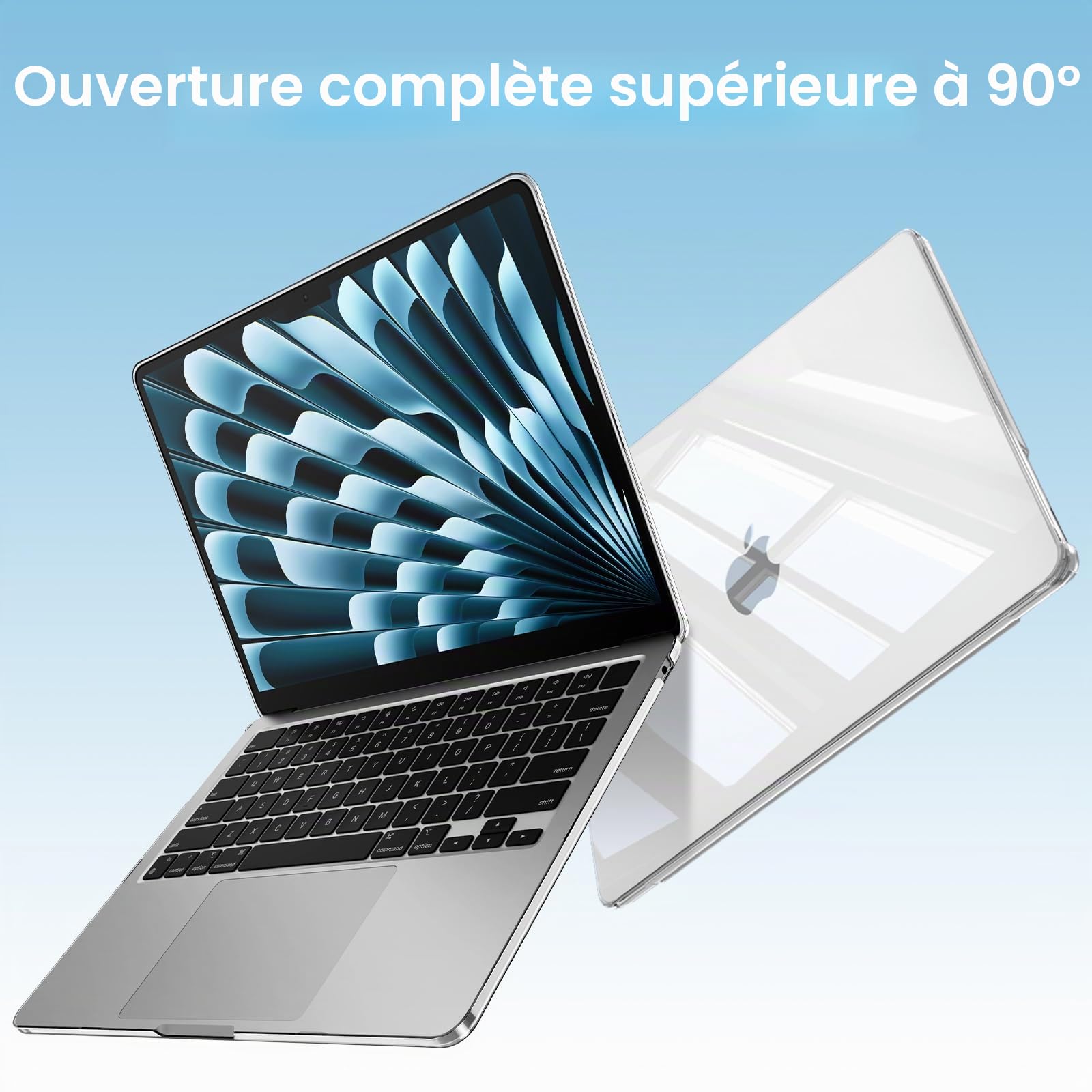 FINTIE Coque Housse MacBook Air 13.6 Pouces M5 M4 M3 M2 2026 2025 2024 2022 Beige