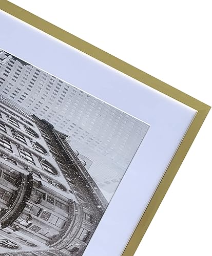 Miniatura 3 de Portarretratos dorado de 16 x 20 pulgadas, para fotos de 11 x 14 pulgadas con paspartú o de 16 x 20 pulgadas sin paspartú, orientación horizontal o