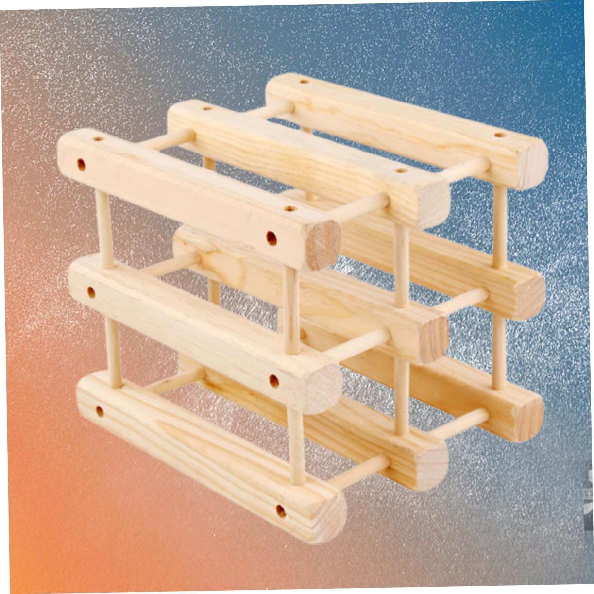 KICHOUSE Solid Wood Wine Rack Decorative Bottle Display Stand for Bottles European Style Wine Holder Storage Organizer